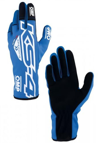 Ompracing Omp Kart KS-4 Handschuhe, Blau/Weiß, Größe L