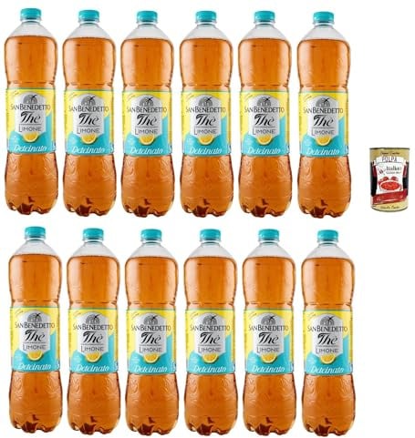 Italian Gourmet Thè Deteinato Limone Eistee Zitrone PET-Flasche 12 x 1,5L | Bevanda fredda senza caffeina, erfrischend ohne Konservierungsstoffe und, Gesamtnettogewicht 18 L + Kostenlos Polpa 400g