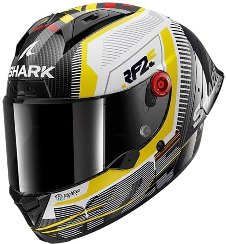 SHARK, Integraler Motorradhelm Aeron-GP Replica Raul Fernandez Signature DWY, XL, Carbon White Yellow
