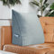 BNCKTRD Keilkissen Bett Großes Rückenkissen Bett Kopfteil Bequemes Lesekissen für Bett und Sofa 2 in 1 Rückenlehne und Kopfkissen Couchkissen Langes XXL Lendenkissen Leinen 45cm Grau