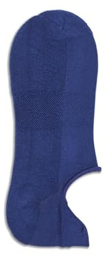 MARCOLIANI Men's Cushioned Solid Colored Invisible Sneaker Sock (1 Pair), Royal Blue