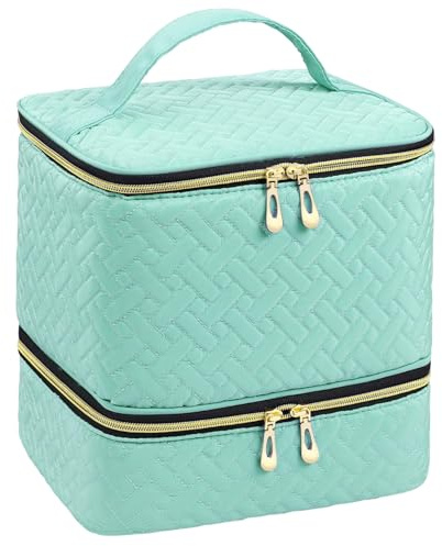Nagellack-Organizer-Tasche, Nageltasche-Organizer-Etui | 2-lagiger Nagelset-Organizer,Nagelzubehör-Organizer mit großem Fassungsvermögen, multifunktionale Make-up-Tasche für Feilen und