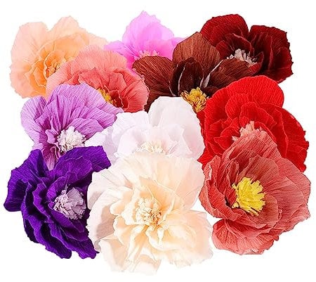 DECOMELODY 11st 3D-papierblume Ästhetische Raumdekoration Dekorationen Blumensträuße Große Kunstblumen Papier-Pompons Mit Farbigen Seidenblumen Blumen Aus Krepppapier Wandblumen Papierblumen