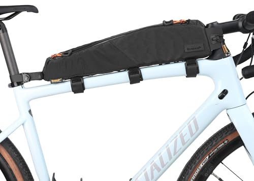 abamita Bike Top Tube Bag Bike Frame Bag 2.1L with Two Side Mesh Pockets Perfect for MTB Road Biking, Cycling Commuting and Outdoor Adventures