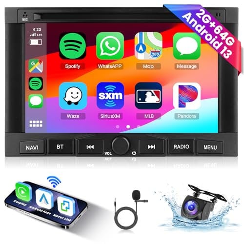 Hodozzy 2G 64G Android Autoradio für Peugeot 3008/5008 Citroen Berlingo Partner 2010-2016 mit Carplay Android Auto, 7 Zoll Touchscreen Autoradio Navi Wifi Bluetooth DSP FM/RDS Radio mit Rückfahrkamera