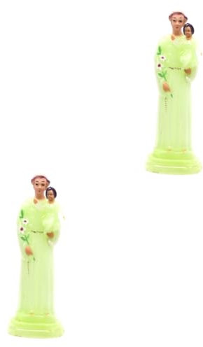 Amosfun 2 Stück Kunststoff Religiöse Skulptur Dekorative Figurine für Zuhause Moderne Christliche Tischdekoration für Wohnkultur und Fotografie