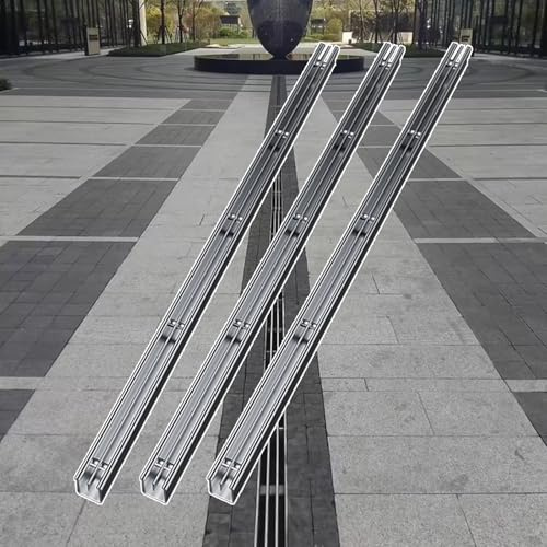 Entwässerungsrinne Set 3 M, 3/5,5/6/7,5 cm Breit Ablaufrinne Terrasse aus 304 Edelstahl mit Abnehmbarer Rost, Entwässerungsrinne Befahrbar für Hof Garten Garage Wasserrinne Aussen(3x5 cm/1.18x1.97 in)
