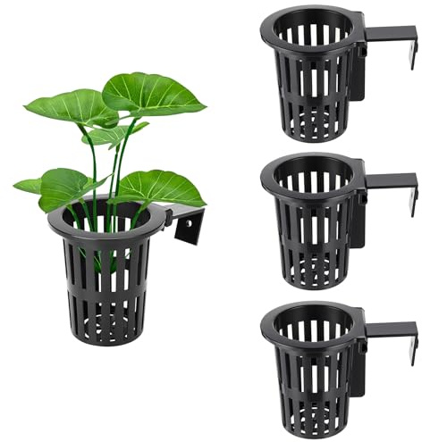 QoTang 4 Stück Aquarium Pflanzenhalter,Pflanzenständer für Aquarien Hängend Pflanztopf Pflanzenkultur Hängender Halterung für Aquascape Dekorationen Aquarium Aquaponic Pflanzen,
