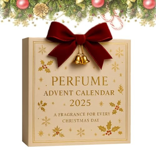 Calendrier de l'Avent Parfums 2025, 24 jours de parfums de créateurs pour femmes et hommes – Coffret cadeau premium pour les fêtes, parfums format voyage – Calendrier de l'Avent pour les fêtes