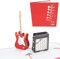 PopLife Gitarre und Verstärker 3D Valentinstag Pop Up Karte - Geburtstag, Vatertagskarte, Gitarrenkarte, Ruhestand - Gitarrengeschenk, Musiker, Lehrer, Student, Band-Geschenk, Musikschule, Abschluss
