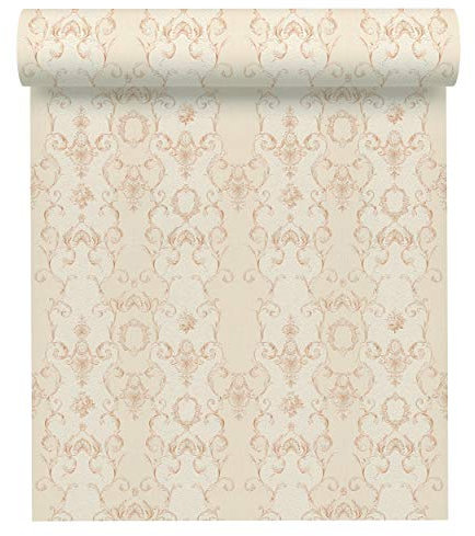 A.S. Création Vliestapete Chateau 5 Tapete mit Ornamenten barock 10,05 m x 0,53 m beige creme metallic Made in Germany 343924 34392-4