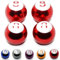 LED-Mafia 4X Ventile Billard - Kugel Motorrad Auto Fahrrad Bike LKW PKW Ventilkappen (Rot)