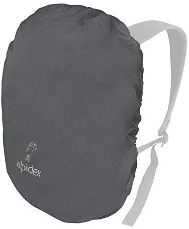 ALPIDEX Rucksack Regenschutz wasserdichte Regenhülle Kordelstopper Packsack Verschiedene Größen, Farbe:Grey, Volumen:55-80 Liter