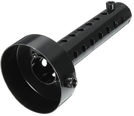 Maso Lot de 2 silencieux d'échappement universels pour moto 60 mm Noir, compatible silencieux à baffles
