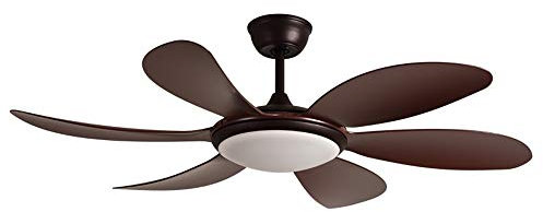 wonderlamp Mary Ventilador de techo 24W LED 6 palas 3 tonos de luz. Mando a distancia incluido, Color marrón