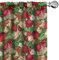 ABAKUHAUS Weihnachten Vorhänge, Gardinen, Baum-Zweig Glocken, Fensterbehandlungen für Wohnzimmer Schlafzimmer Dekor, 2 Stück 75 cm b x 225 cm h, Rot Grün