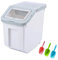 Toolzia Dog Food Storage Container 10kg, Pet Food Airtight Storage Bin Dog Food Storage Box Dry Pet Food Storage Container (Cyan Large)
