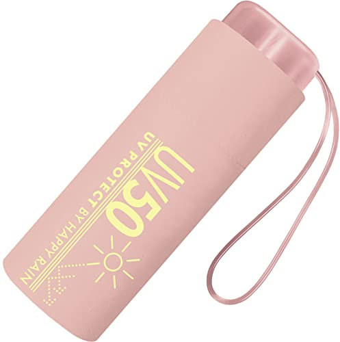 Happy Rain Paraguas de bolsillo UV50 UV Protect Ultra Mini Flat, Flamingo., 90 cm