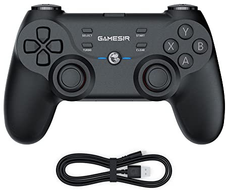 GameSir T3 Wireless PC Game Controller per Windows PC 7/10 Android TV Box, Controller di Gioco con Joystick Gamepad a Doppia Vibrazione, Batteria al Litio 400MAh, Pulsanti Trigger Lineari