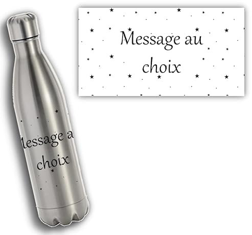 Bouteille isotherme étoiles personnalisable - Message au choix - Cadeau original