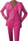 Leader of the Beauty Costume 3 pièces pour femme avec veste, gilet et pantalon, style habillé ou décontracté, fuchsia, XS