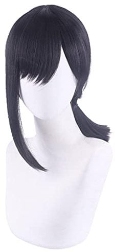 ydound Anime Coser wig Chainsaw Man Higashiyama Kobeni Cosplay Black Wig with Hairpins Heat- resistant Fiber Hair+ Wig Cap Halloween Party Role Play