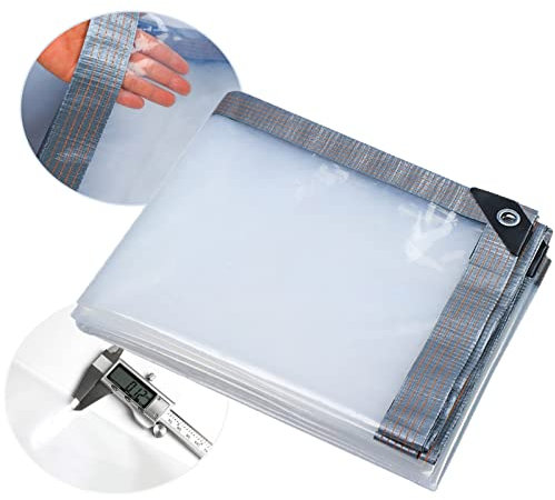 Bâche imperméable transparente 1m,2m,3m,4m,5m,6m,7m,8m,9m,10m Bâches anti-pluie pour auvent de plantes de jardin,housse de protection en plastique anti-poussière et anti-intempéries (Size : 2x2m)