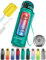 My Vesperbox – Thermo Minny - Edelstahl Trinkflasche auslaufsicher – mit Strohhalm oder Sieb - 400ml, 600ml – Robuste Edelstahl Wasserflasche für Kinder und Erwachsene - BPA frei (Türkis, 600 ml)