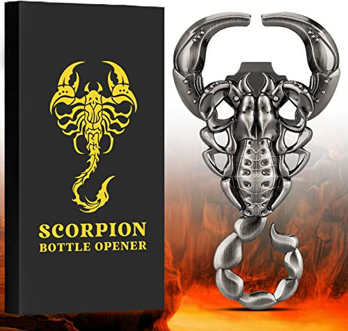 LULLEA Décapsuleur de Bière de Scorpion, Idee Cadeau Original Anniversaire Homme Femme, Cadeau Fête des Pères, Noël pour Lui Papa Mari Grand-Père Petit Ami