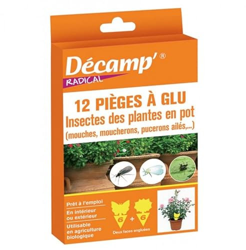 Décamp - piege glu Contre Les Insectes pour Plantes en Pot