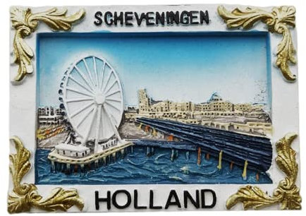 Scheveningen Niederlande Kühlschrankmagnet Reise Souvenir Kühlschrank Dekoration 3D Magnetaufkleber Handbemalt Handwerk