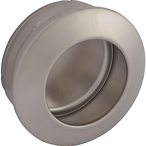 ALLES IM GRIFF Griffmuschel Zaran Griffmulde Schiebetür, Einlassgriff ø 36mm, Zinkdruckguss vernickelt matt