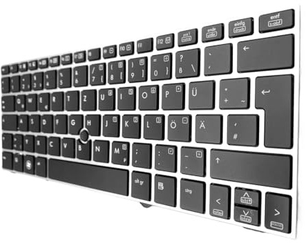 T-ProTek DE Tastatur + trackpoint kompatibel für HP EliteBook 2170p-B6Q13EA, 2170p-C0R48PA