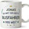 Mugffins Tassen Personalisierten für BUSFAHRER Mann - Auf Deutsch - Beste der Welt - 11 oz / 330 ml - Individuell Anpassbar Geschenk Mitarbeiter
