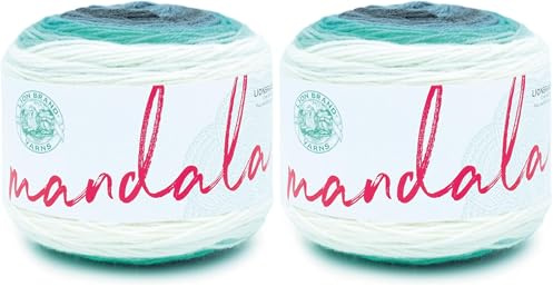 Lion Brand Yarn Company Mandala Yarn, Acrylic, Assorted Color, 13.97 x 13.97 x 10.16 cm (Pack of 2)