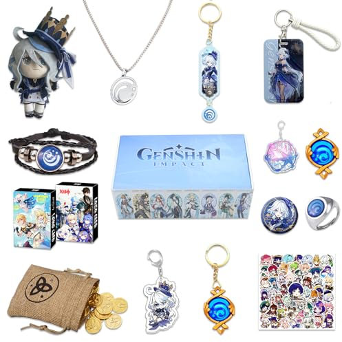 Nahida Genshin Impact Schlüsselanhänger fur Dekorieren, Genshin Impact Geschenkbox, Genshin Impact Geschenk Set, Fontaine (Focalors)