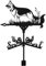 Girouette de toit décorative en forme d'animal - 33 x 55,9 cm - Indicateur de direction du vent pour cour, jardin, ferme, berger