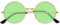 BOUBONI Hippie Sonnenbrille 70er Jahre Runde Hippie Brille Party Deko Sonnenbrille für Damen mit farbigem Brillenputztuch (Hellgrün)