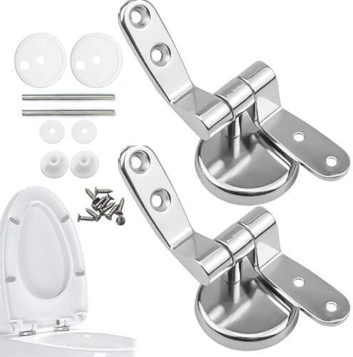 WC-Sitzscharniere, Ersatz für WC-Sitzscharniere - Rostfreie Toilettensitz-Metallscharniere, Scharnierbolzen,Edelstahl-Ersatzteile für Zuhause, Hotel, Toilettendeckel