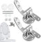 WC-Sitzscharniere, Ersatz für WC-Sitzscharniere - Rostfreie Toilettensitz-Metallscharniere, Scharnierbolzen,Edelstahl-Ersatzteile für Zuhause, Hotel, Toilettendeckel