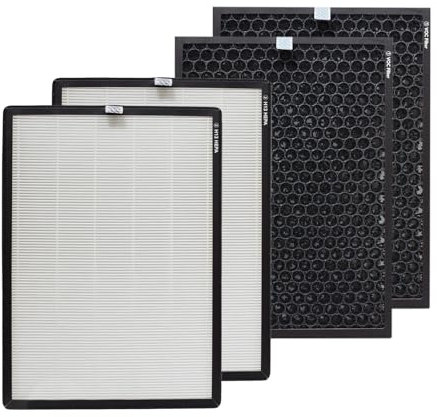 PUREBURG Replacement Filter Pack Compatible with Smart Air SA600 Air Purifier,2 x H13 HEPA + 2 x Activated Carbon Filter