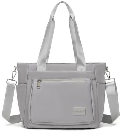 JIANLINST Damen Handtasche Frauen Schultertasche Casual Multifunktionale Umhängetaschen Hobo Taschen für Arbeit Einkaufen Reisen Grau