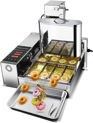 Commercial Automatic Donut Making Machine, Donut Fryer, 4 Rows Auto Doughnut Maker, Adjustable Thickness Donuts Fryer
