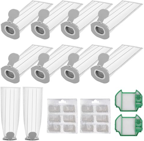 10 Sacchetti per Aspirapolvere Vorwerk Folletto VK7 e FP7 con 2 filtri
