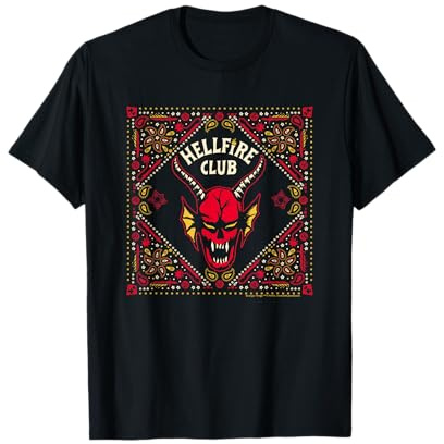 Stranger Things Hellfire Club Würfelmuster Halloween T-Shirt
