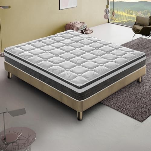 MaterassieDoghe – Matratze 200x200 cm – Kaltschaummatratze mit Memory Shaum - Steifigkeit h4 – Extra steif - Höhe 30 cm (Höhe 30 cm, 200x200 cm)