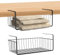UISEBRT Hängekorb Metall 2er Set, Schrankkörbe Aufbewahrungskorb Schwarz für Küche, Speisekammer, Bad, Büro, Bücherregal, Kleiderschrank – Unterregal Organizer mit einfacher Montage