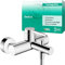hansgrohe Zesis S - Badewannenarmatur Aufputz für 2 Verbraucher, Mischbatterie Badewanne mit Auslauf Länge 17,5 cm, Einhebelmischer Wanne, Chrom, 74420000