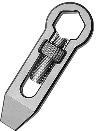 AMSLSIU Portable Multi-Functional Activity Wrench Key Chain Titanium Alloy Necklace Pendant Gadget Mini Every Day Carry for Men.