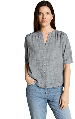 TOM TAILOR Damen 1049798 Bluse, 37495-Midnight Navy Blue, 42
